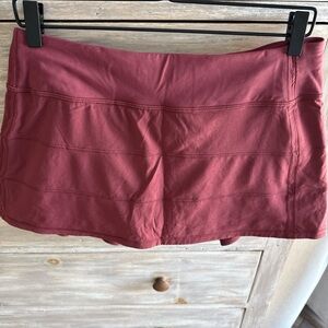lululemon athletica Deep Red Pace Rival skirt